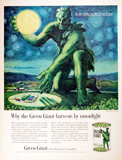Green Giant Harvested by Moonlight Magazine Advertisement